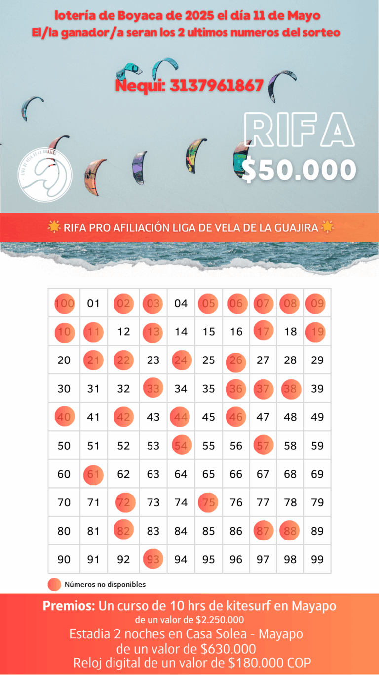 ¡Participa en la Rifa de la Liga de Vela de La Guajira! 